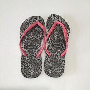 HAVAIANAS pink gray sandal sz 9/10